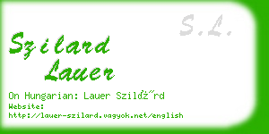 szilard lauer business card